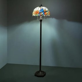 Brilagi - Tiffany vitrážová stojacia lampa JUNGLE 2xE27/60W/230V