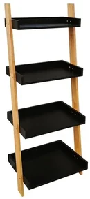 Set poličky a nosníkov Naturel Home čierna/orech mat 53,5x134x40 cm HOMEP4C
