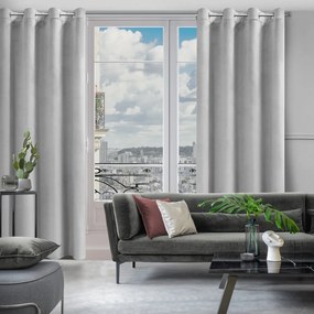 ZATEMŇOVACÍ ZÁVES NA KRÚŽKOCH ROSA 140X250 CM STRIEBORNÁ