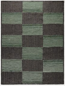 Diamond Carpets India, Ručne viazaný kusový koberec Geomoss SM 18 Green Black, 120x170, viacfarebná, chodba / predsieň