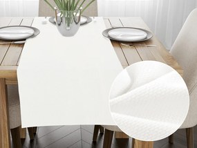 Biante Zamatový behúň na stôl Velvet Brick SVB-202 Smotanovo biely 45x160 cm