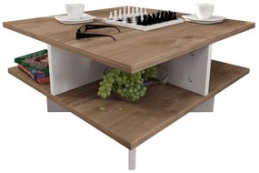 Konferenčný stolík HAMTON 31,2x60 cm hnedá/biela