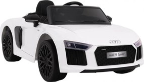 Ramiz Elektrické autíčko Audi R8 Spyder pre deti biele + diaľkové ovládanie