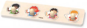 Prvé puzzle s rúčkami Viga 44536 farby pleti