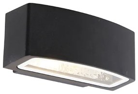 Moderné vonkajšie nástenné svietidlo čierne IP44 - Latina