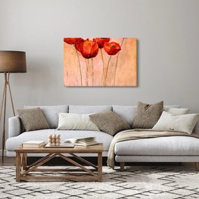 Obraz - Červené tulipány (90x60 cm)