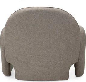 Dizajnové kreslo Sheli bouclé béžovošedé