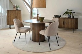 Dizajnový jedálenský stôl Vasiliy 120 cm dymový dub
