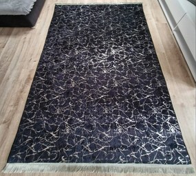 Moderný koberec Parys v čierno-striebornom prevedení | 50x80–200x300 Rozmer: 60x100 cm