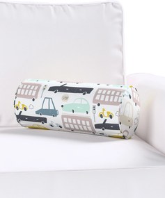 Jednoduchý valcový vankúš farba produktu béžová látka vzorované