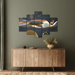 Obraz - Grafika s jeleňom (150x105 cm)
