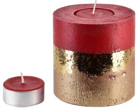 Vánoční svícen Ombre 12 cm červený