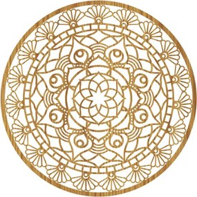 Drevená mandala harmónie – Elegantná dekorácia na stenu I SENTOP HDF0176