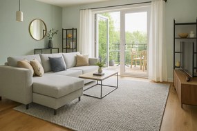 Timzo, Metrážny koberec Nature platina - neúčtujeme odrezky z role, na mieru, šíře 1,33m,1m,2m,3m,4m,5m,na mieru, neúčtujeme odrezky, šedá, filc, chodba / predsieň