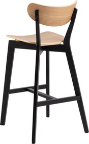 ROXY Dub Prírodný / Čierna Konštrukcia – DREVENÁ BAROVÁ STOLIČKA DO KUCHYNE, OBÝVAČKY A REŠTAURÁCIE V ŠTÝLE RETRO