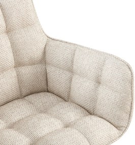 Stolička Tirana látka čierna - ivory