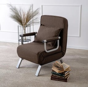 Kreslo pohovka rozkladacia PRATO hnedá - vintino.sk