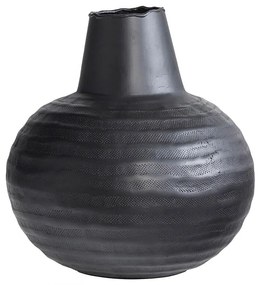 Kovová váza ruji ø 24 cm čierna MUZZA