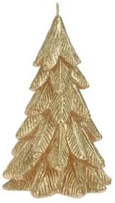 Vianočná sviečka Xmas tree zlatá, 12,5 x 8,5 cm