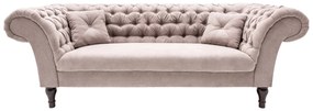 Pohovka Paris Chesterfield greige velvet