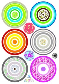 Samolepka Ambiance Colorful Bubbles