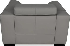 Moderné kožené kreslo LOREN II, sivá (madras - 128 grey)