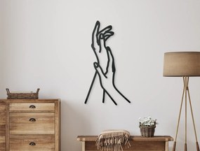 drevko Minimalistický obraz Dotyk Rozmer obrazu: 44,5 x 24 cm, Farba dekorácie: Čierna