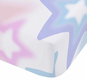 Biela/ružová napínacia detská plachta na dvojlôžko 135x190 cm Ombre Stars – Catherine Lansfield