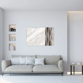 Obraz - Mramor so striebornými linkami (90x60 cm)