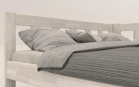 Rohová posteľ so zástenou vpravo Tema P 180x200 cm, bielený buk