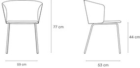 Svetlosivé čalúnené jedálenské kreslá v súprave 2 ks Add – Teulat