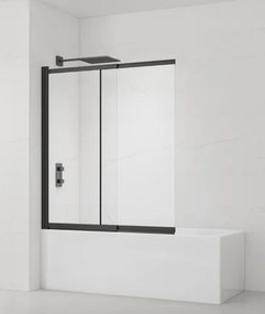 Vaňová zástena SAT Vision 140x120 cm čierna SATVZVI120CT