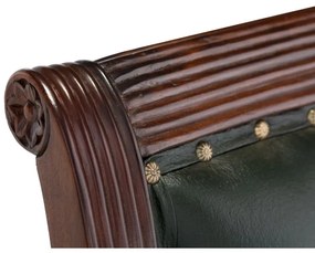 furniture-nabytek.cz - Masívne kancelárske kreslo Cambridge II, mahagón, lakované, zelené