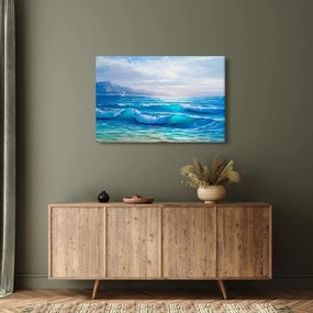 Obraz - Olejomaľba mora s čajkami (90x60 cm)