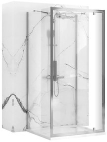 Rea Rapid Swing, 3-stenová sprchová kabína 100 (dvere) x 90(stena) x 90(stena) x 195 cm, 6mm číre sklo, chrómový profil, KPL-09122