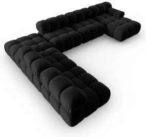 Čierna zamatová pohovka 379 cm Bellis – Micadoni Home