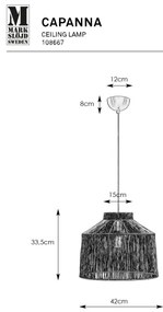 Markslöjd 108667 - Luster na lanku CAPANNA 1xE27/40W/230V mosadz