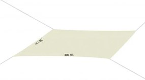 Tieniaca plachta na balkón - obdĺžnik - 3x2,5m - béžová (180g/m2)