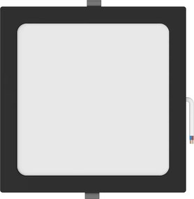 Mexen LDRR, LED stropné svietidlo na zapustenie 22 x 22 cm, 18W, neutrálna - 4000K, 1350 lm, čierna - L211-022-1840-70