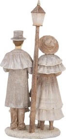 Béžová vianočná dekorácia zbor Christmas Choir - 15*11*30 cm