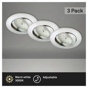 Briloner 8312-039 - SADA 3x LED Kúpeľňové podhľadové svietidlo LED/5W/230V IP23
