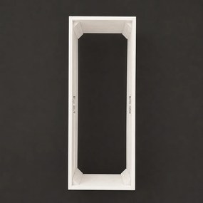AMADEA Drevený obal s hrantíkom so srdcom biely, 62x21,5x17cm Český výrobok