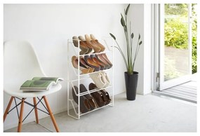 Biely kovový stojan na topánky Frame – YAMAZAKI