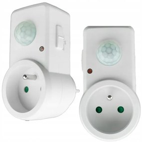ECOLIGHT LED pohybový a súmrakový senzor do zásuvky - biela