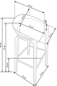 Barová stolička Hye. Vlastná spoľahlivá doprava až k Vám domov. 796808