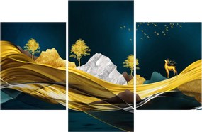 Obraz - Jeleň v krajine (90x60 cm)
