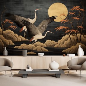 Gario Fototapeta Žeriavy a mesiac Materiál: Vliesová, Rozmery: 350 x 245 cm