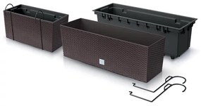 Plastový balkónový kvetináč DRC600W 58 cm - biela