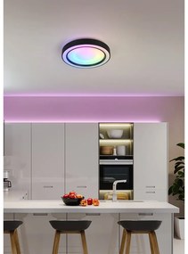 Čierno-biele LED stropné svietidlo ø 40 cm Arco – Trio