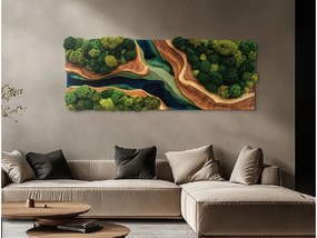 drevko |  Tlačený machový obraz Prelínanie (imitácia)  35 x 90 cm